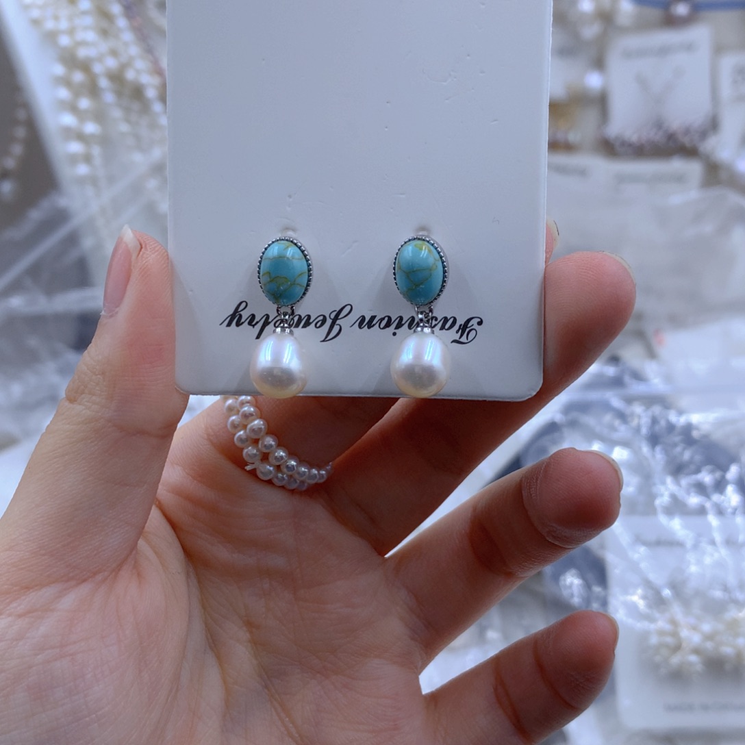 颈饰合金淡水珍珠