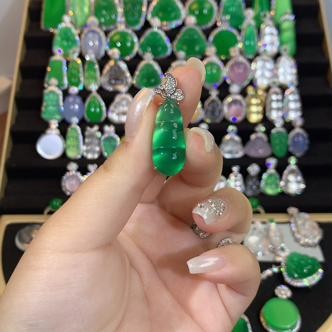 玛瑙/玉髓银S925镶嵌颈饰