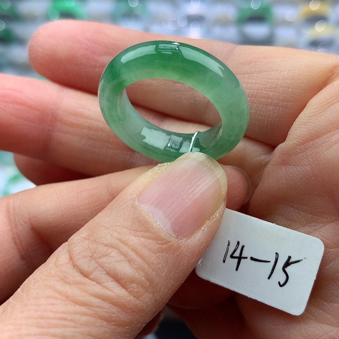 翡翠戒指未镶嵌14-15号