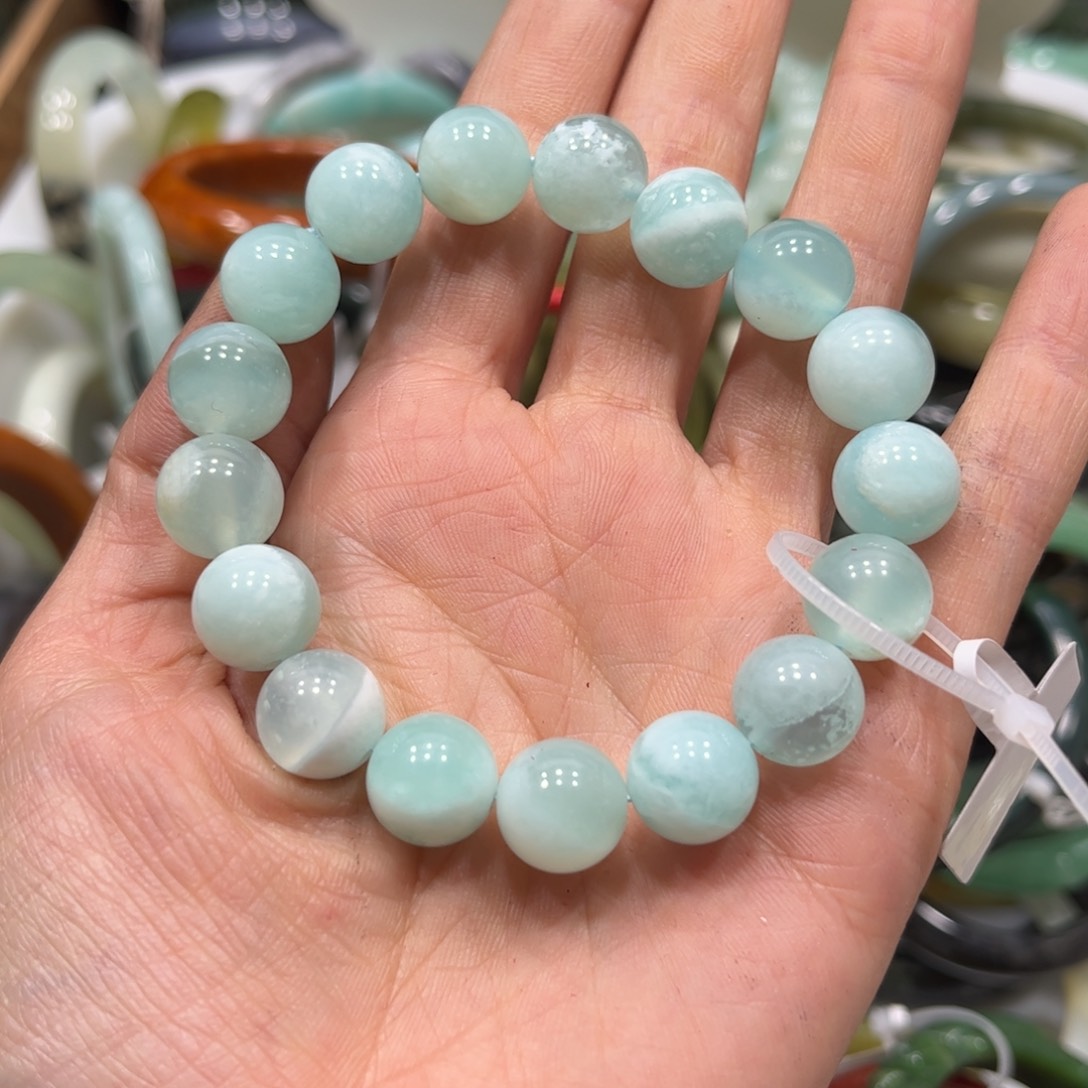 蛇纹石玉手链未镶嵌