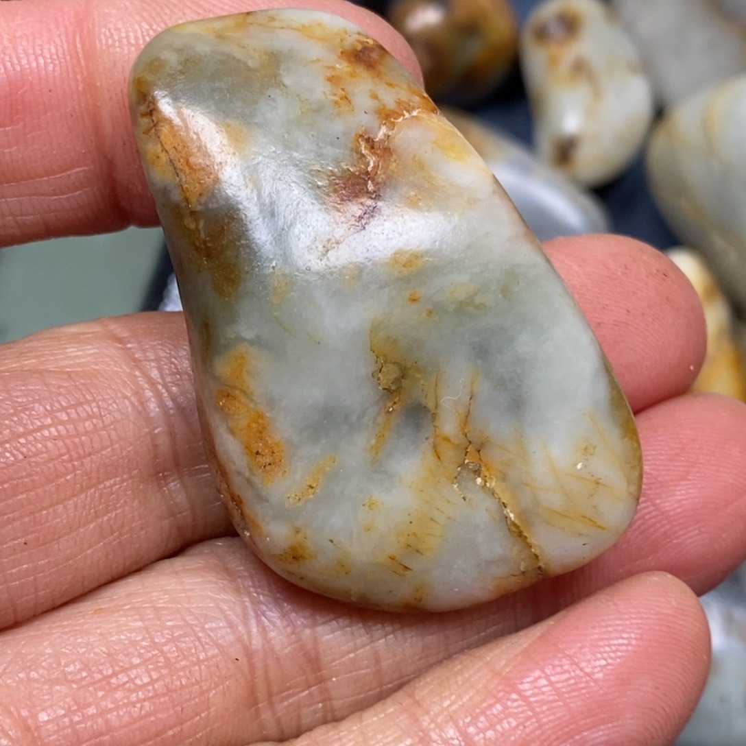 和田玉挂件足银镶嵌