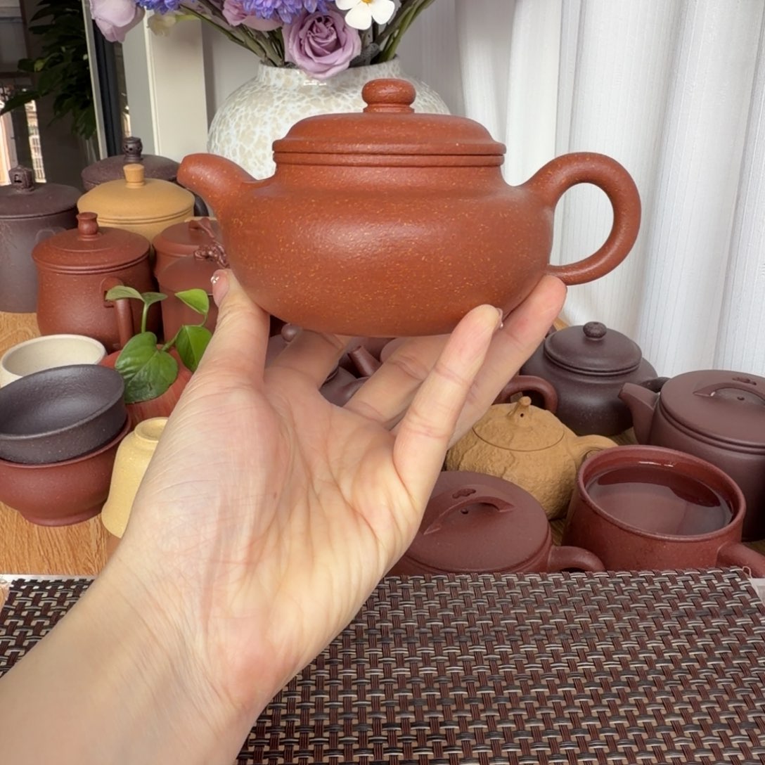 紫砂茶壶原矿黄降坡仿古250CC左右