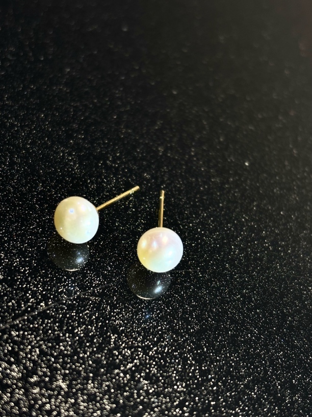 铜合金仿珍珠耳饰 6#迷你可爱珠珠耳钉气质白色轻奢时尚百搭