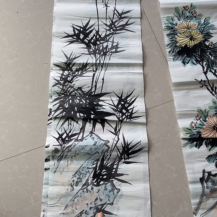 国画四尺对开手绘作品