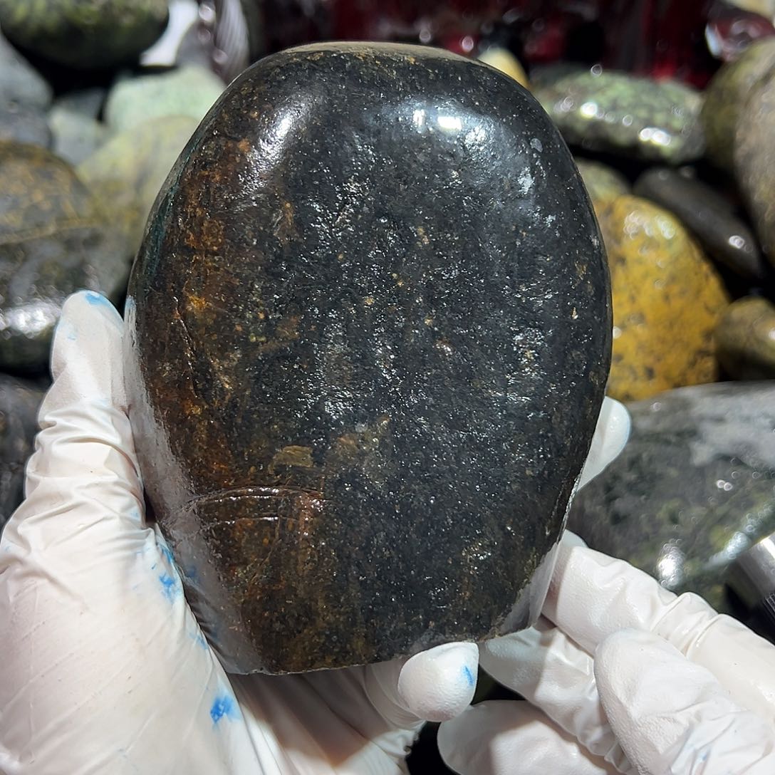 合金蛇纹石玉西藏藏玉药王石户*