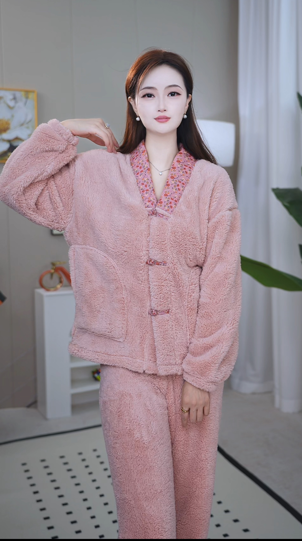 2025新款美丽家【遇见深冬粉】韩版·保暖时尚舒适秋冬女士家居服CQZ