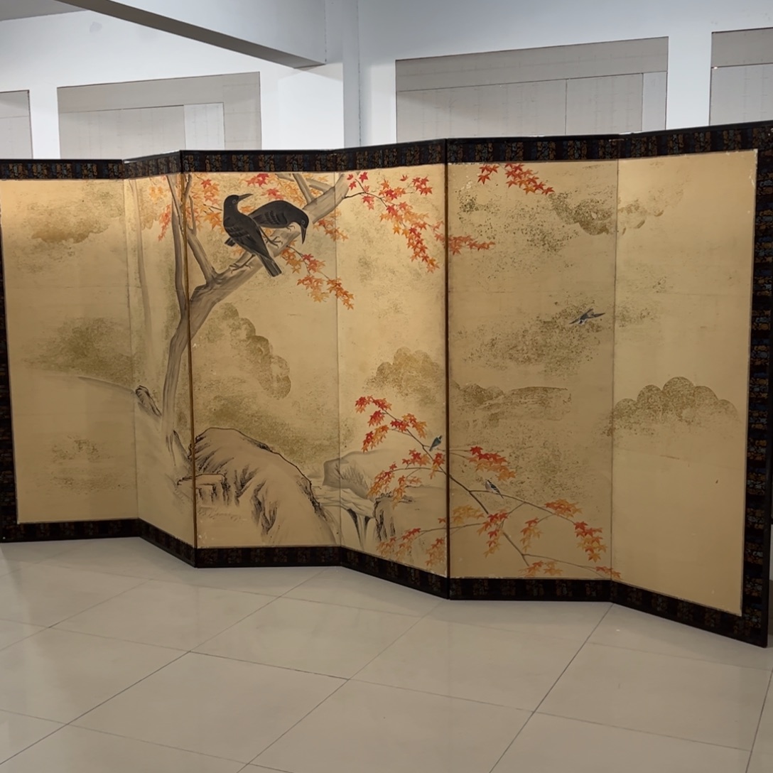 绘画屏风框画茶空间设计
