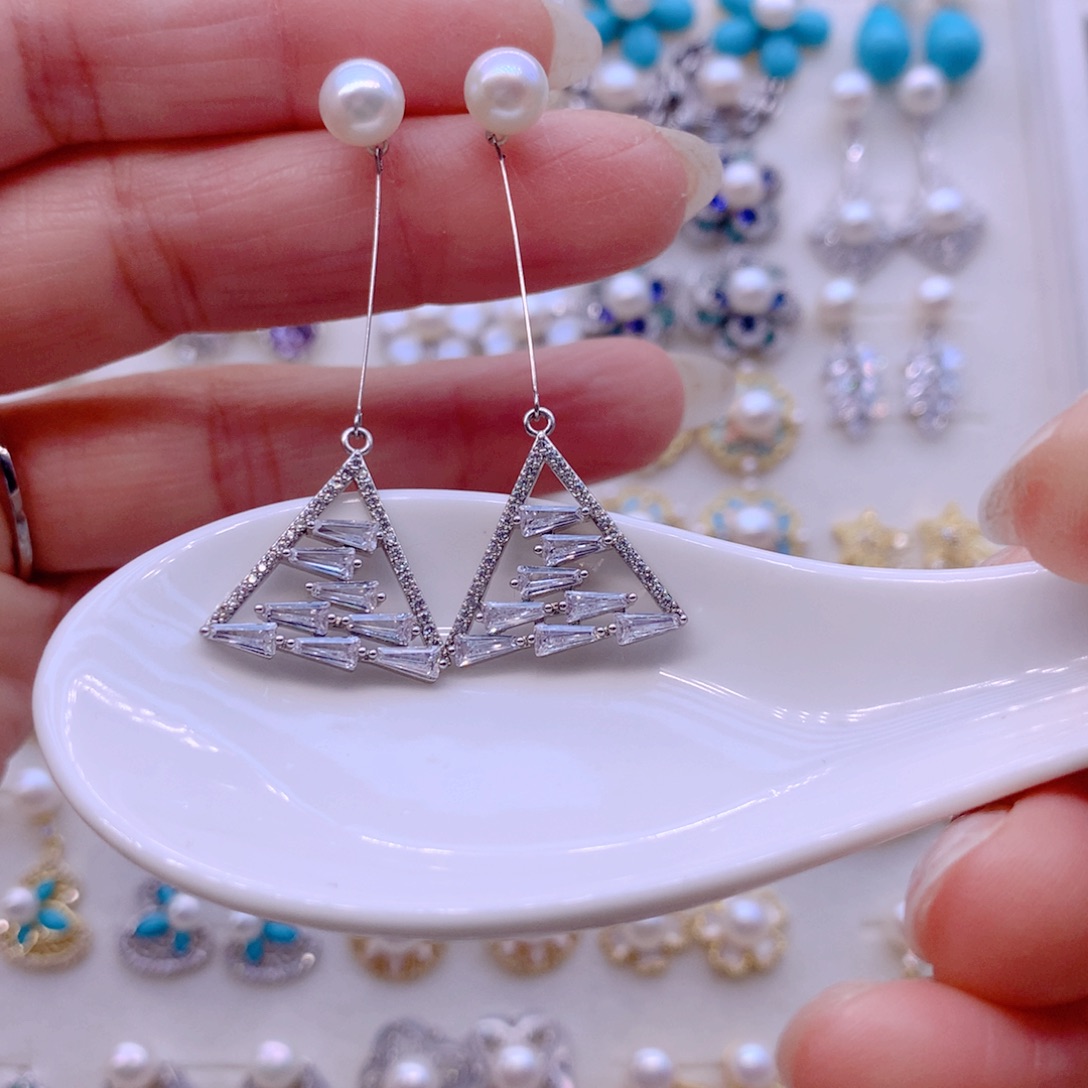 耳饰淡水珍珠合金