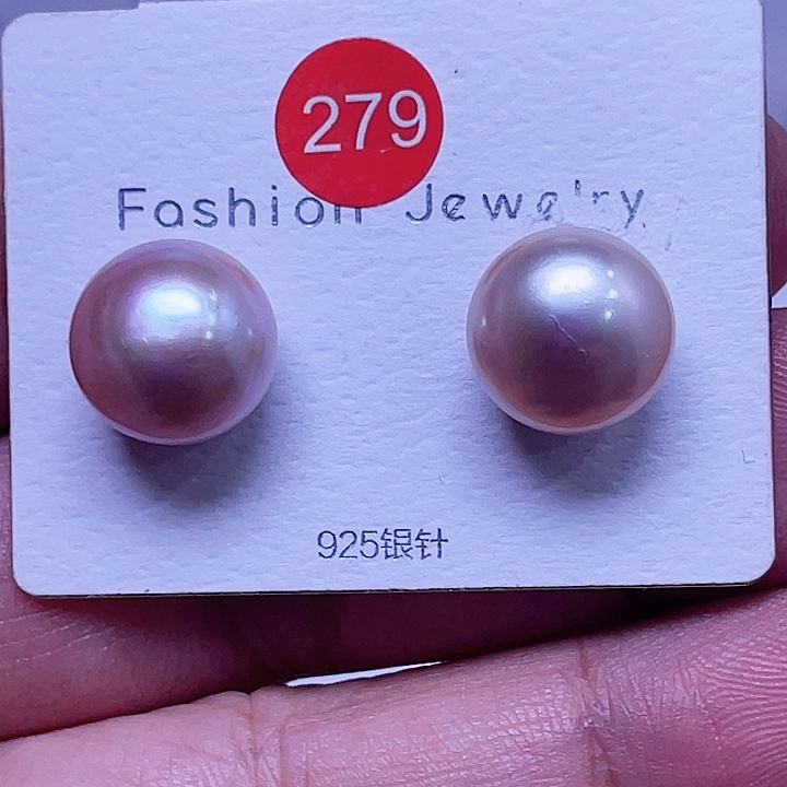****瑶耳饰银S925镶嵌淡水珍珠