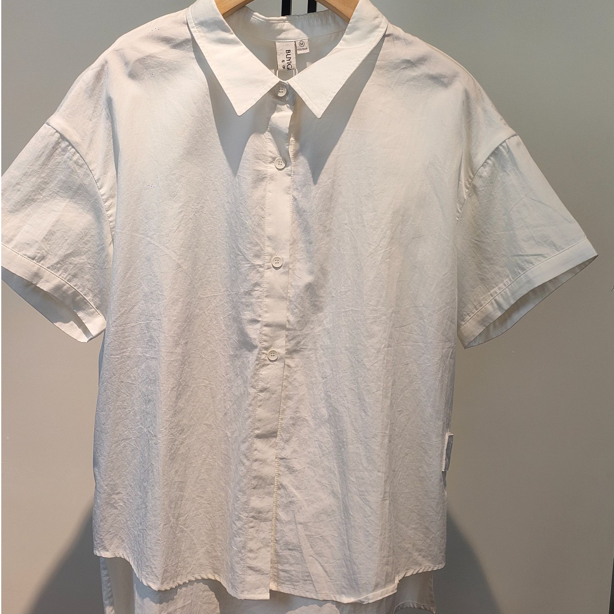 布伊轨道20254夏季白色短袖衬衣