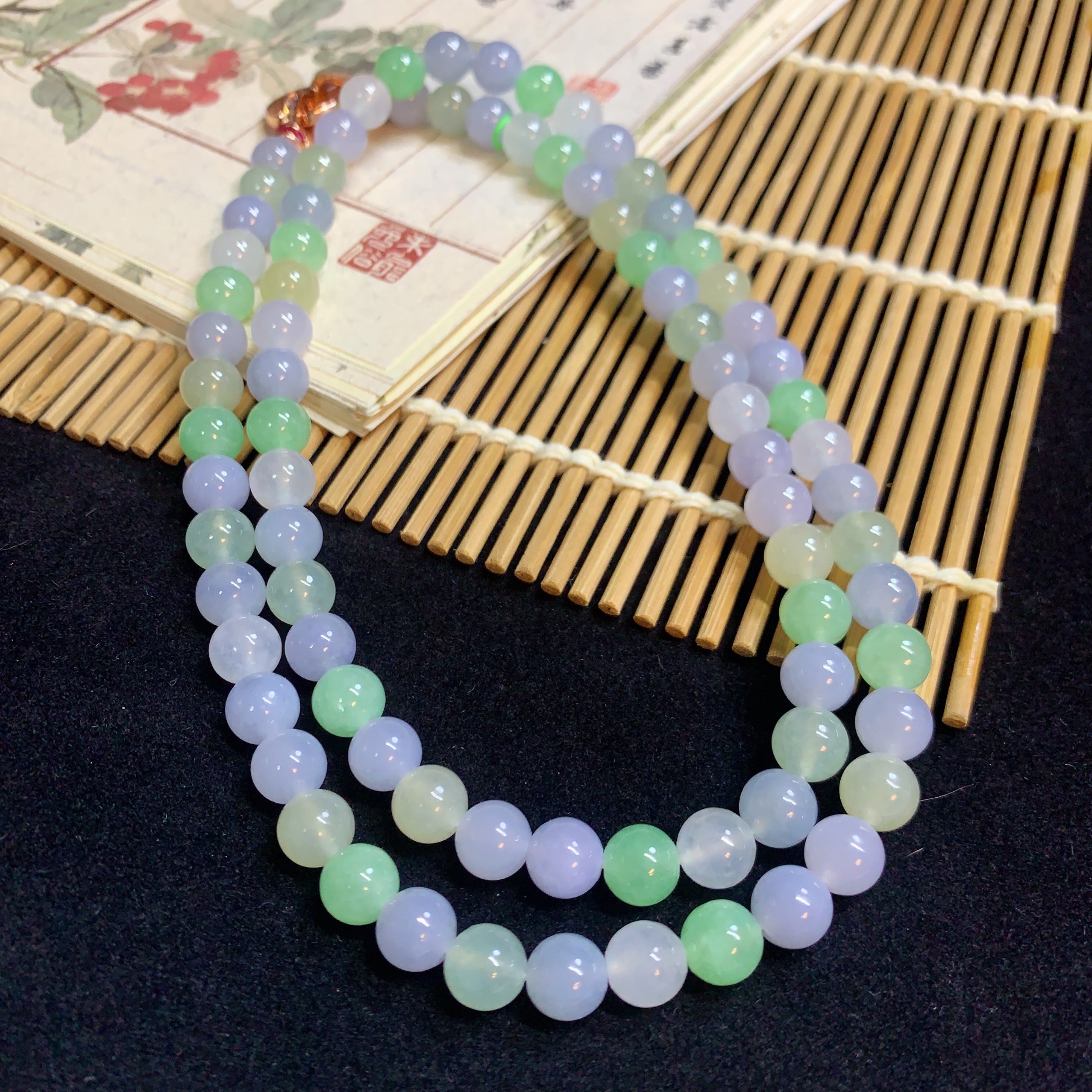 【琪宝臻选】冰多宝项链 卡7.8mm 天然缅甸翡翠A货 95折