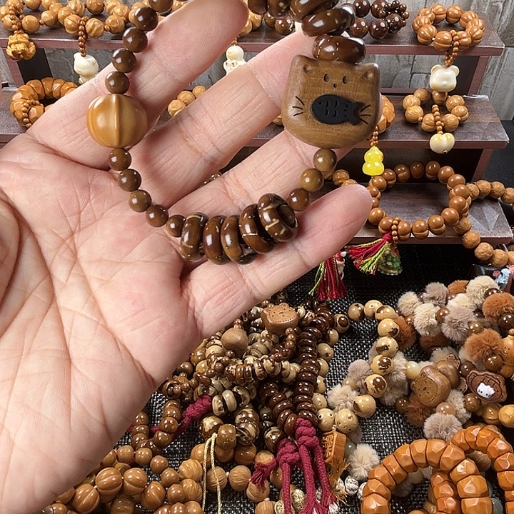 柯***冉吊坠库克紫金鼠钱串子猫吃鱼