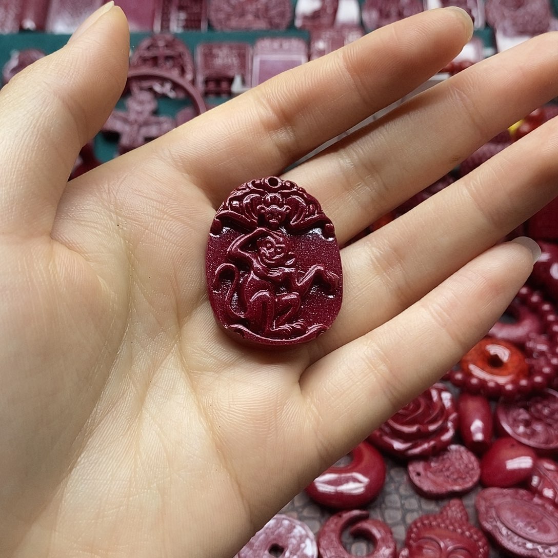 天然辰砂朱砂吊坠