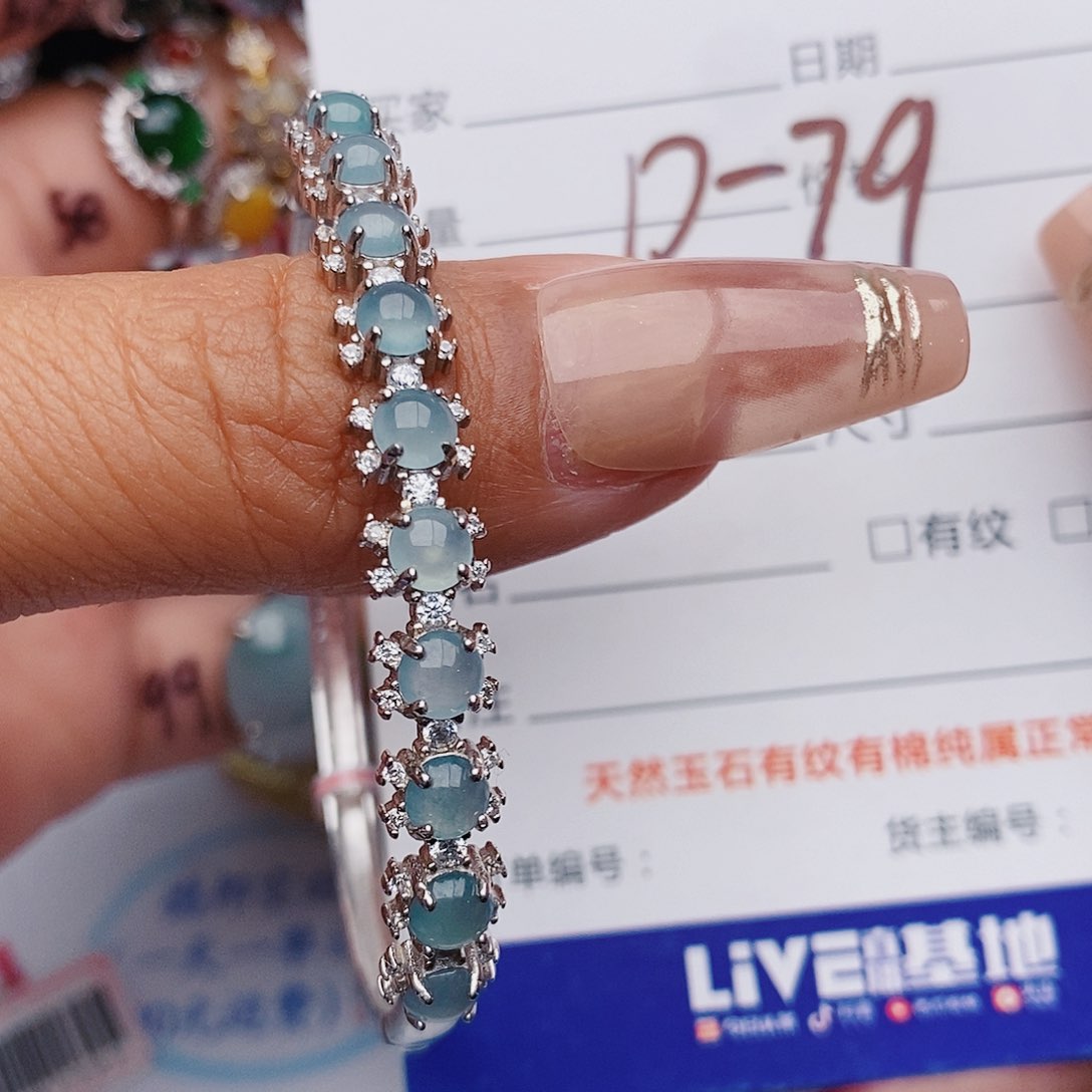 翡翠戒指银S925镶嵌手