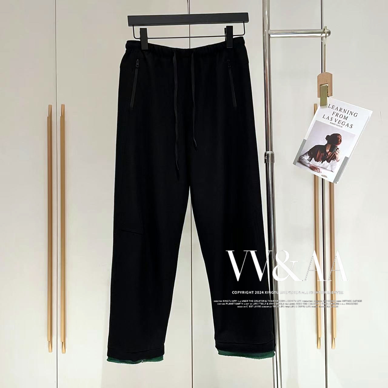 VV&AA 气质攻略 秋冬款潮流运动休闲裤拉链口袋休闲裤 D5818