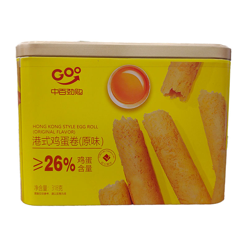 中百劲购港式鸡蛋卷318克（原味）