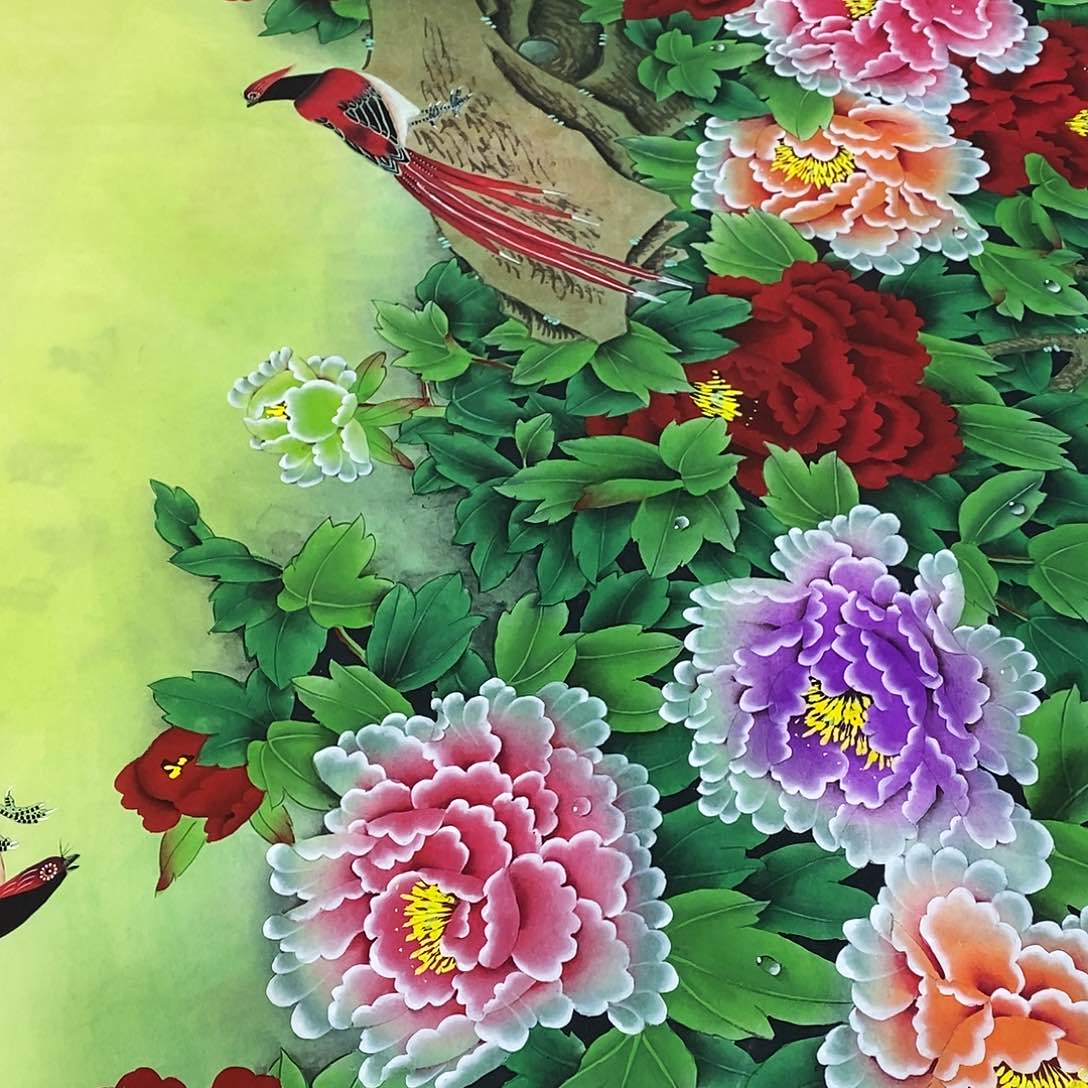 国画收藏工笔牡丹手绘