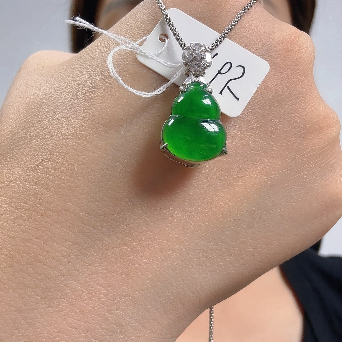 翡翠银S925镶嵌吊坠(不含链)