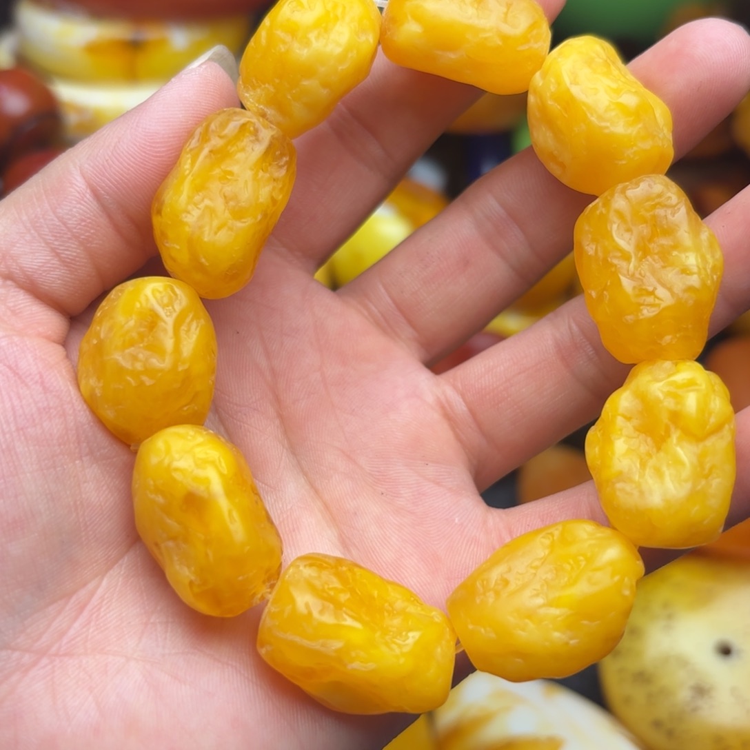 未镶嵌琥珀手链蜜蜡