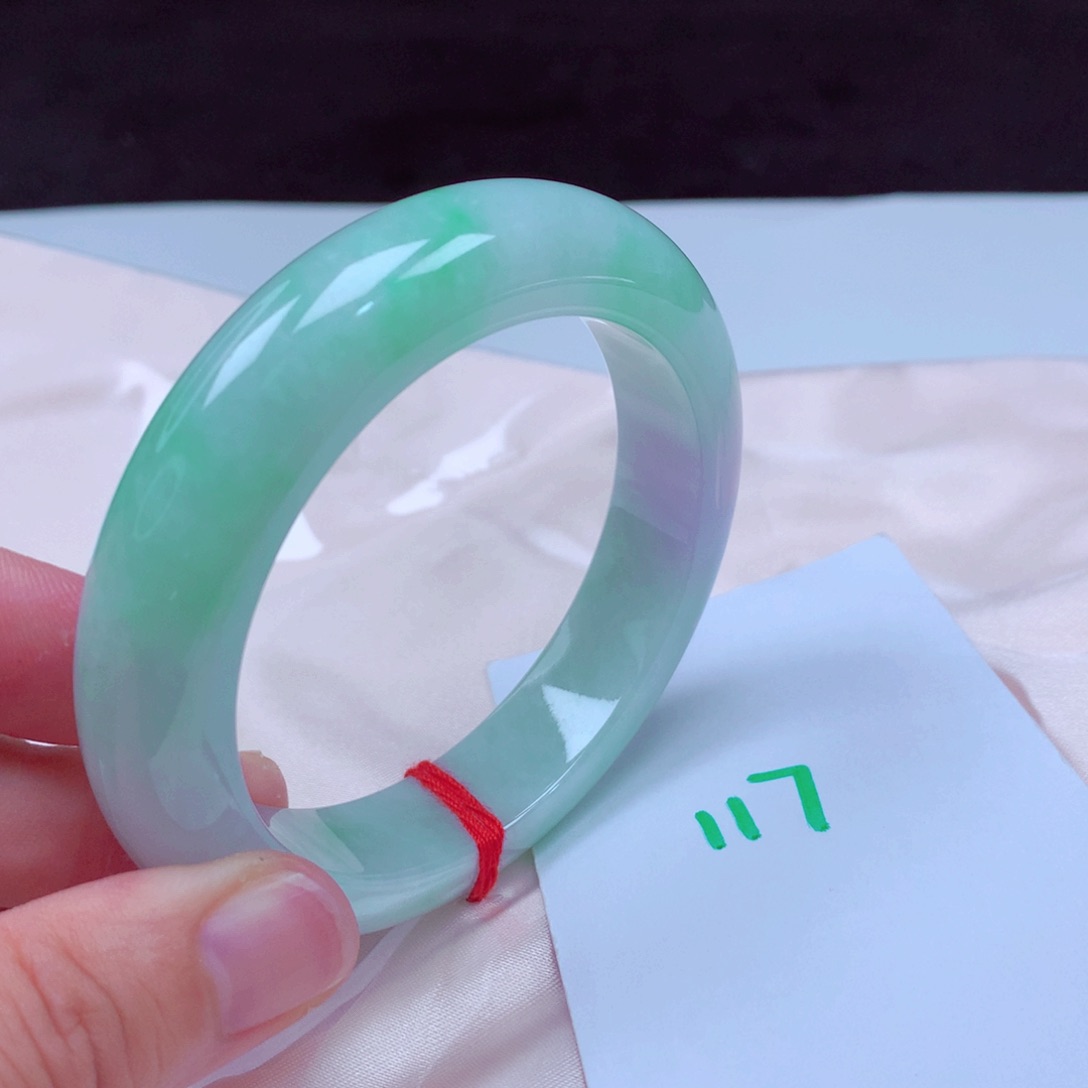 未镶嵌手镯翡翠缅甸天然A货翡翠手镯56.9