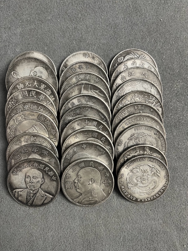 ［三十枚］大头龙洋军阀大全复古工艺品桌面摆件