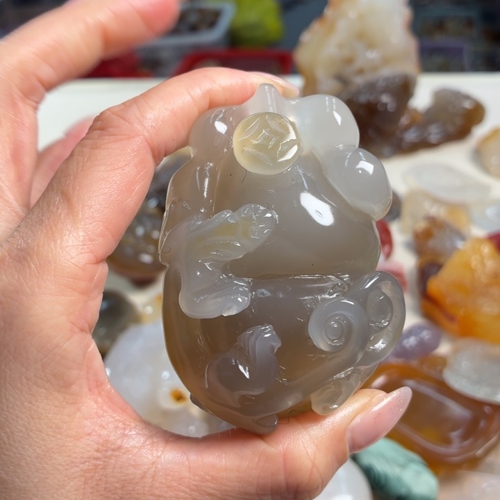 玛瑙/玉髓未镶嵌吊坠(不含链)
