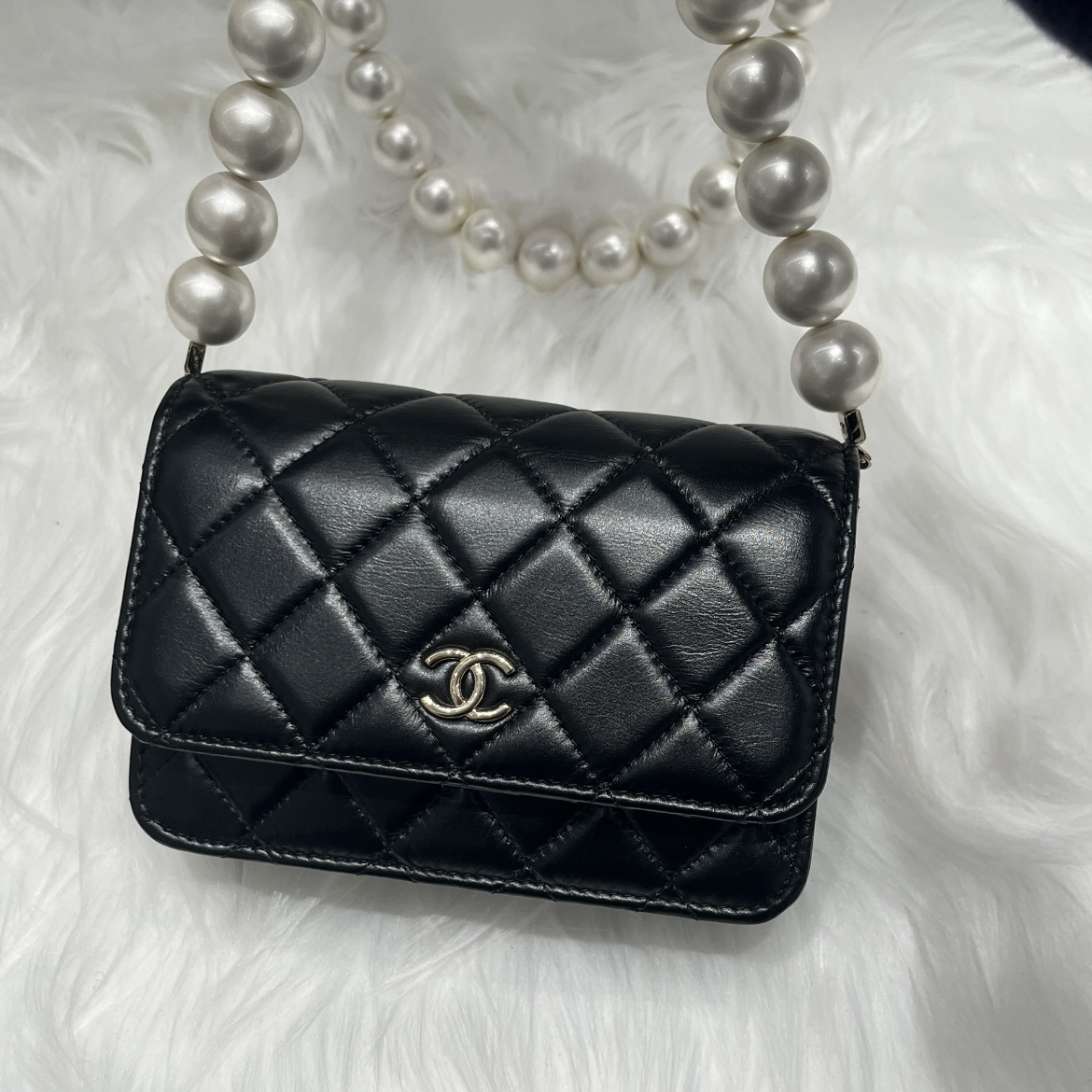 95新 Chanel/香奈儿 多多奢品/香奈儿珍珠沙僧包/98新包展皇后