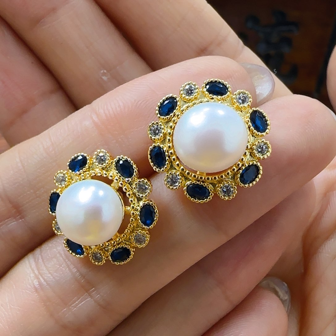 淡水珍珠耳饰未镶嵌珍珠80