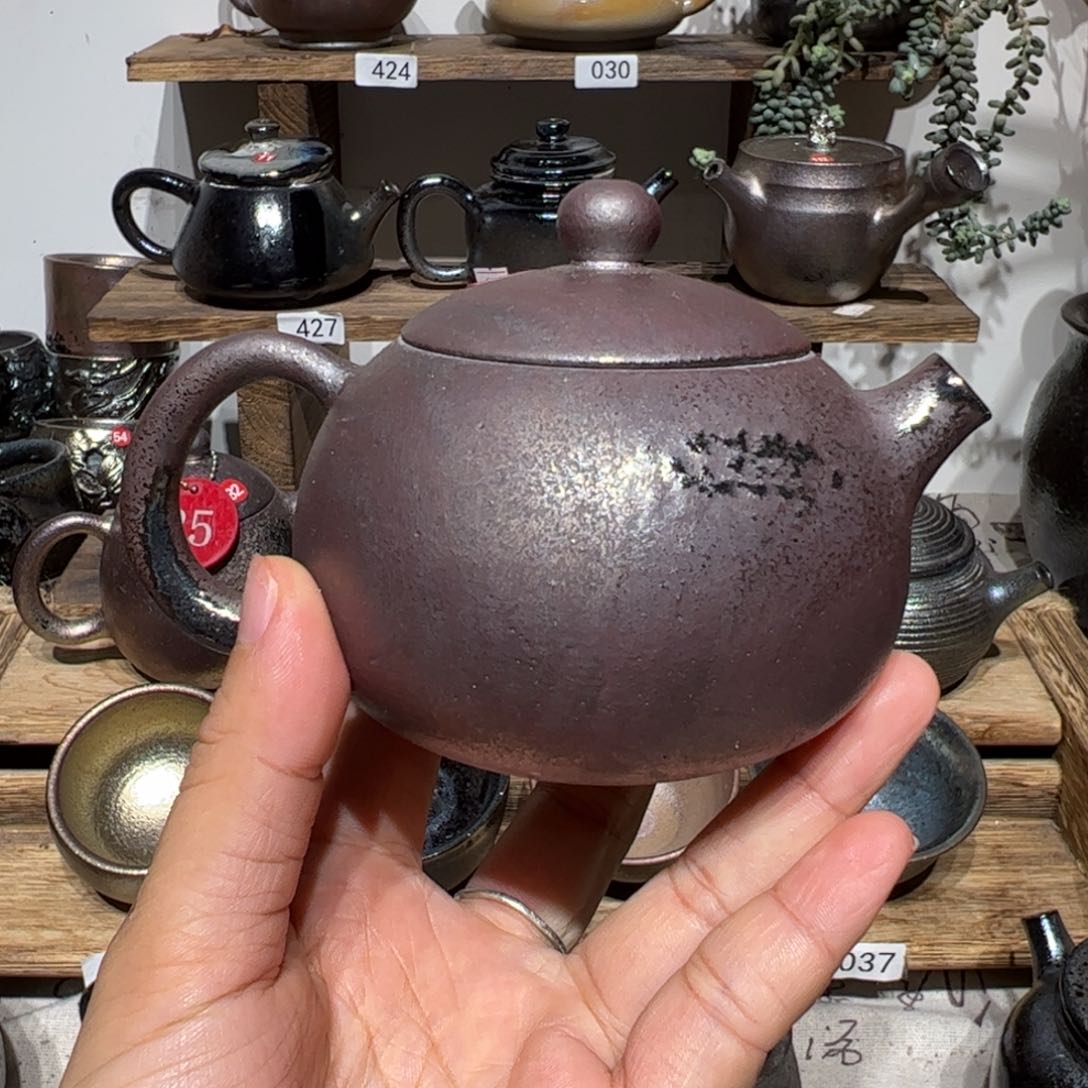 建水紫陶紫泥柴烧壶