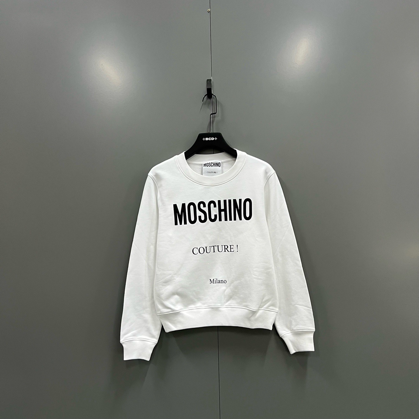 未使用 Moschino/莫斯奇诺 （zz6）白色徽标印花卫衣 42码/bc015551