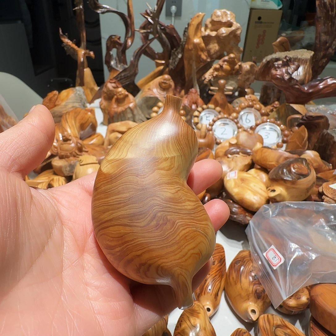 柏木（崖柏）太行崖柏陈化黑油骨料把把壶