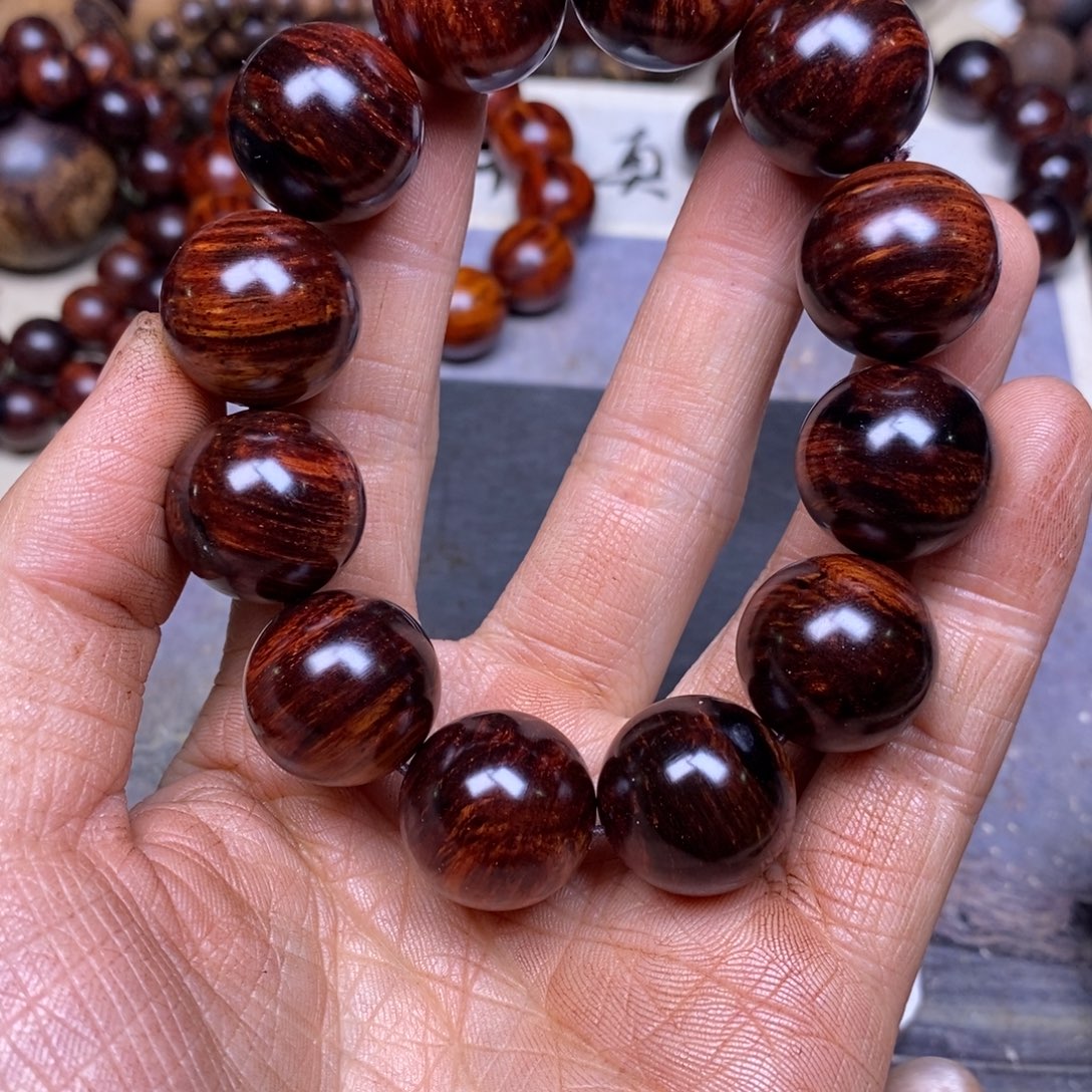 降真香手串/手链海南红降2.0虎皮66.7克