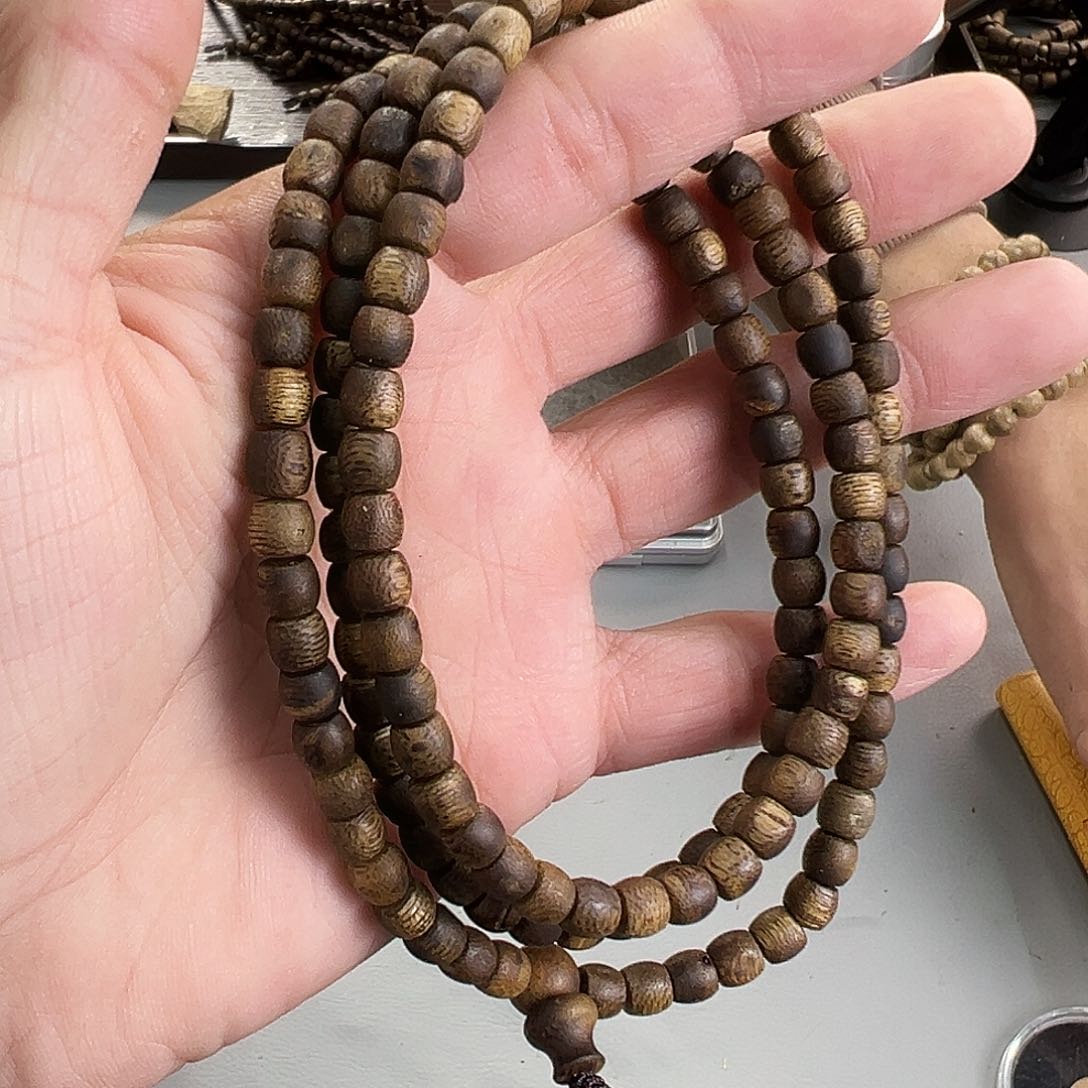 沉香沉香香囊海南金沙叶0.6mm鼓珠多圈11克，多样性发一