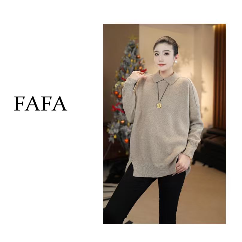 FAFA【自在从绒】秋冬百搭针织衫高级感气质套头毛衣