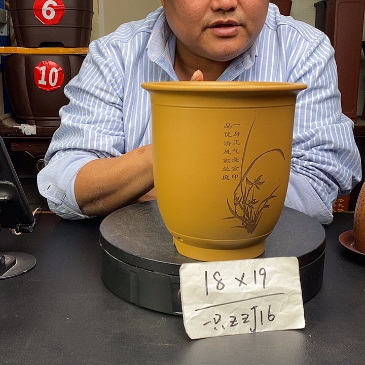 紫砂花盆货号一只ZZJ16