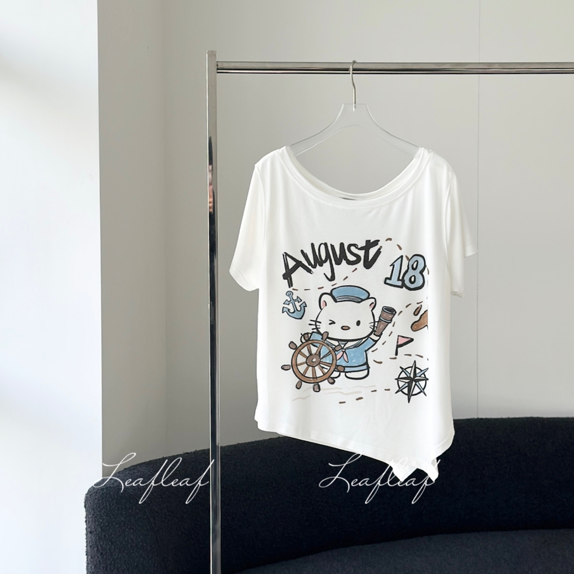 August 18 航海斜肩T LEAFLEAF设计师品牌