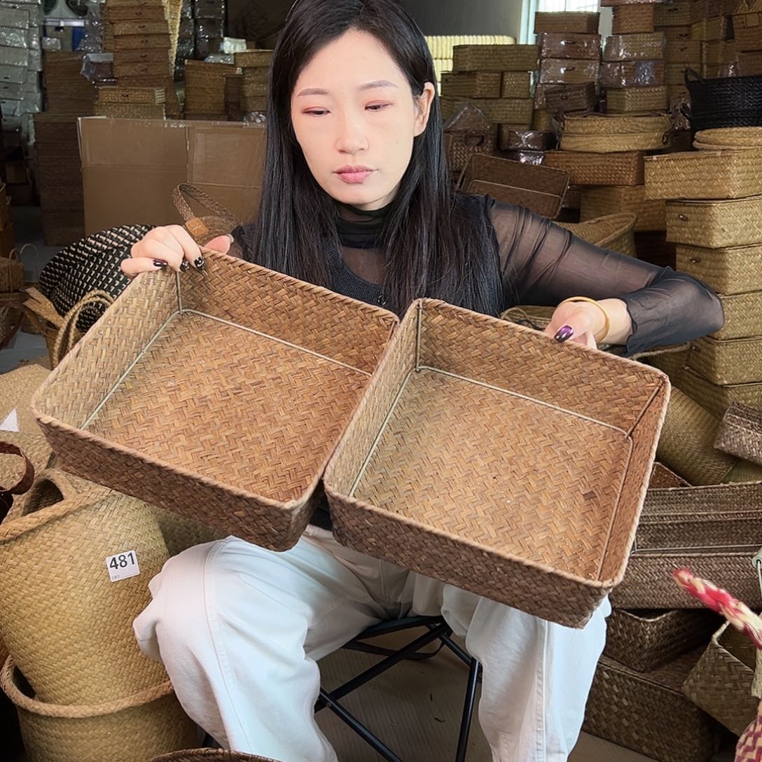 草编草编包/草编收纳盒微瑕疵