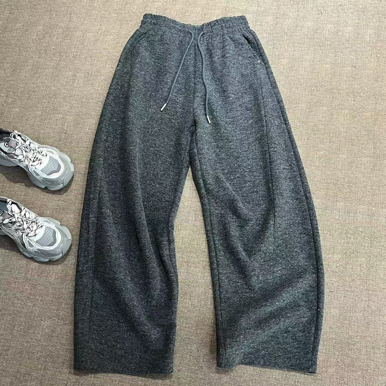 TING GE 内里磨毛款~秋冬新款高腰显瘦宽松百搭休闲裤 83170