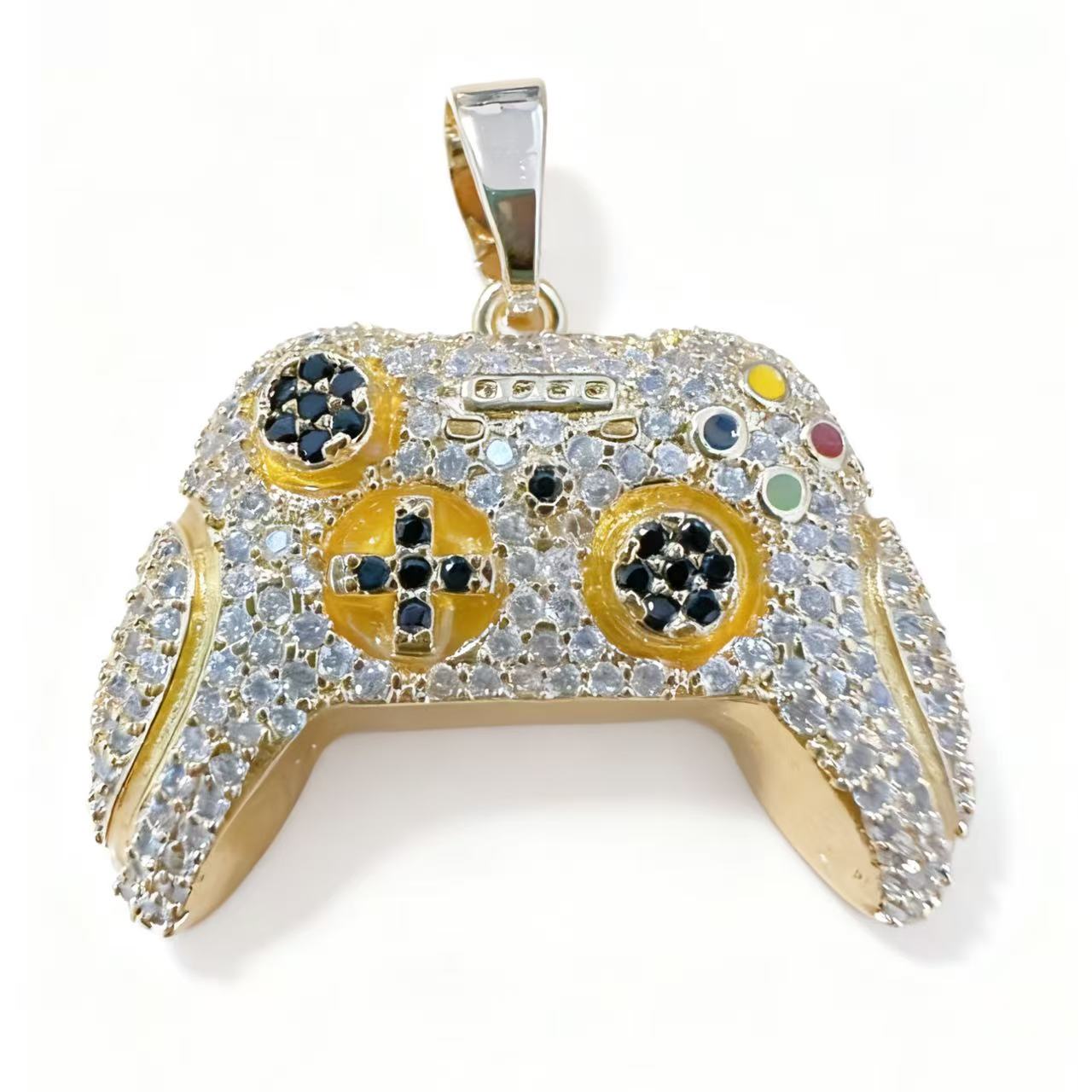 铜合金吊坠 百搭项链金色【CH】游戏机手柄造型吊坠轻奢精致饰品