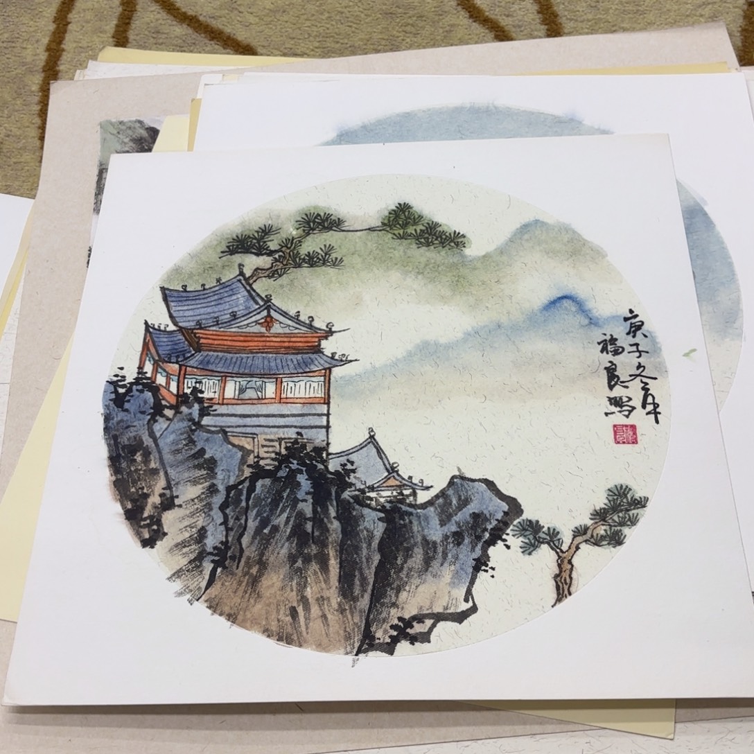 国画38-38卡纸作品童 