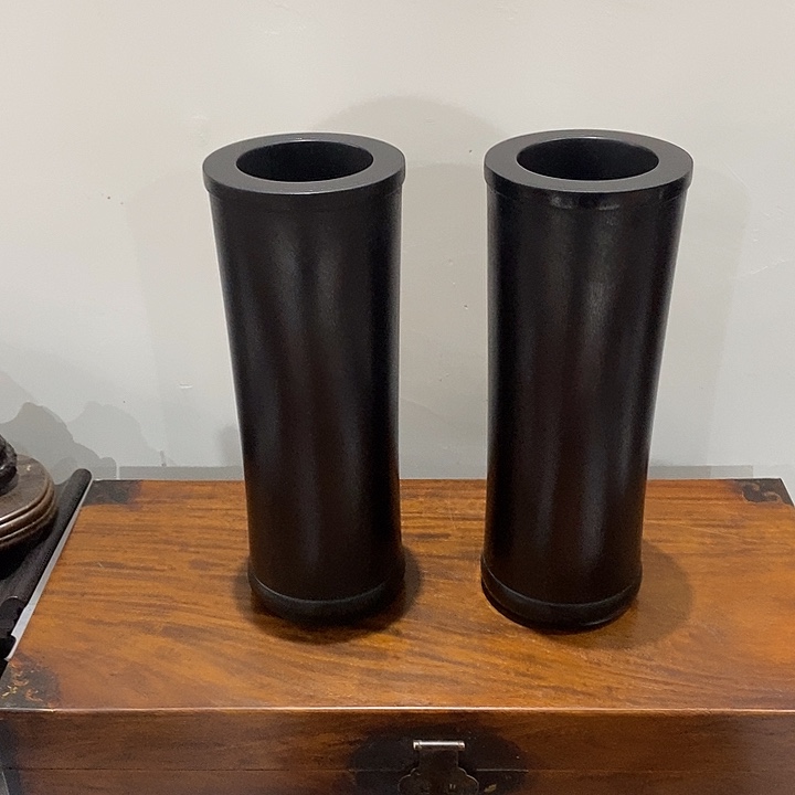 木阳*小叶紫檀冒筒一对