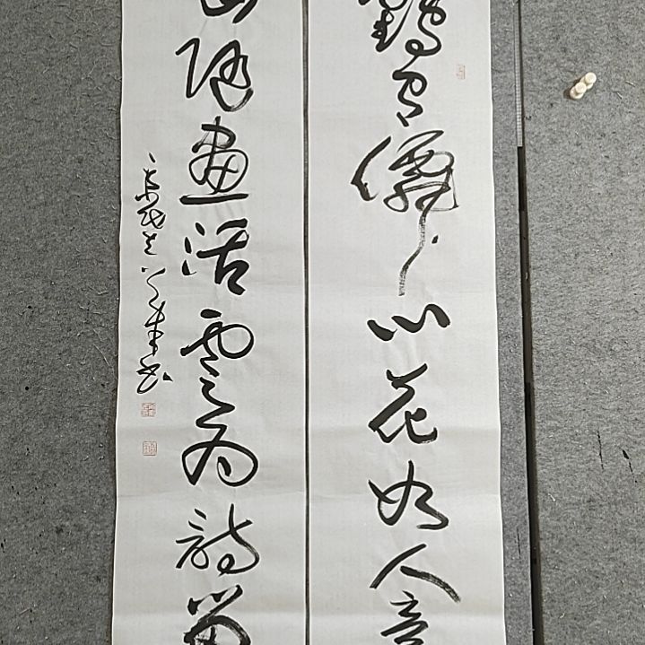 书法宋秉民书法。四尺对开