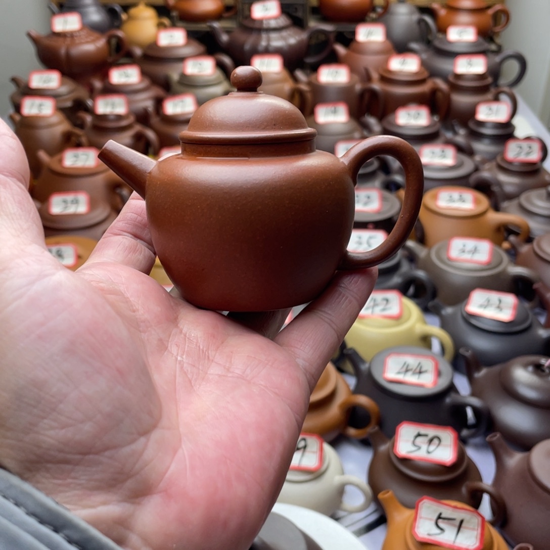 大***米茶壶紫砂微瑕半手工120cc