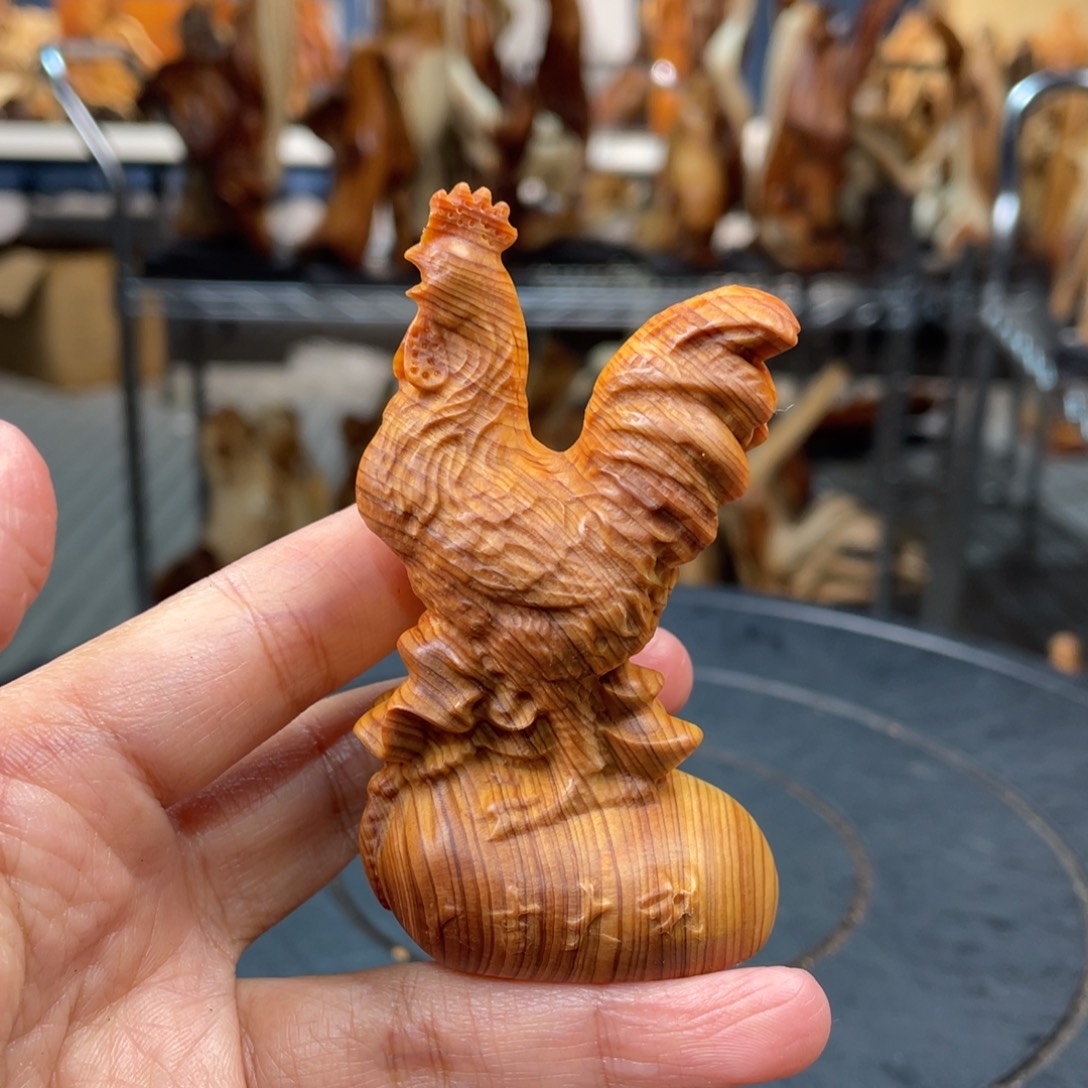 柏木（崖柏）手把件公鸡