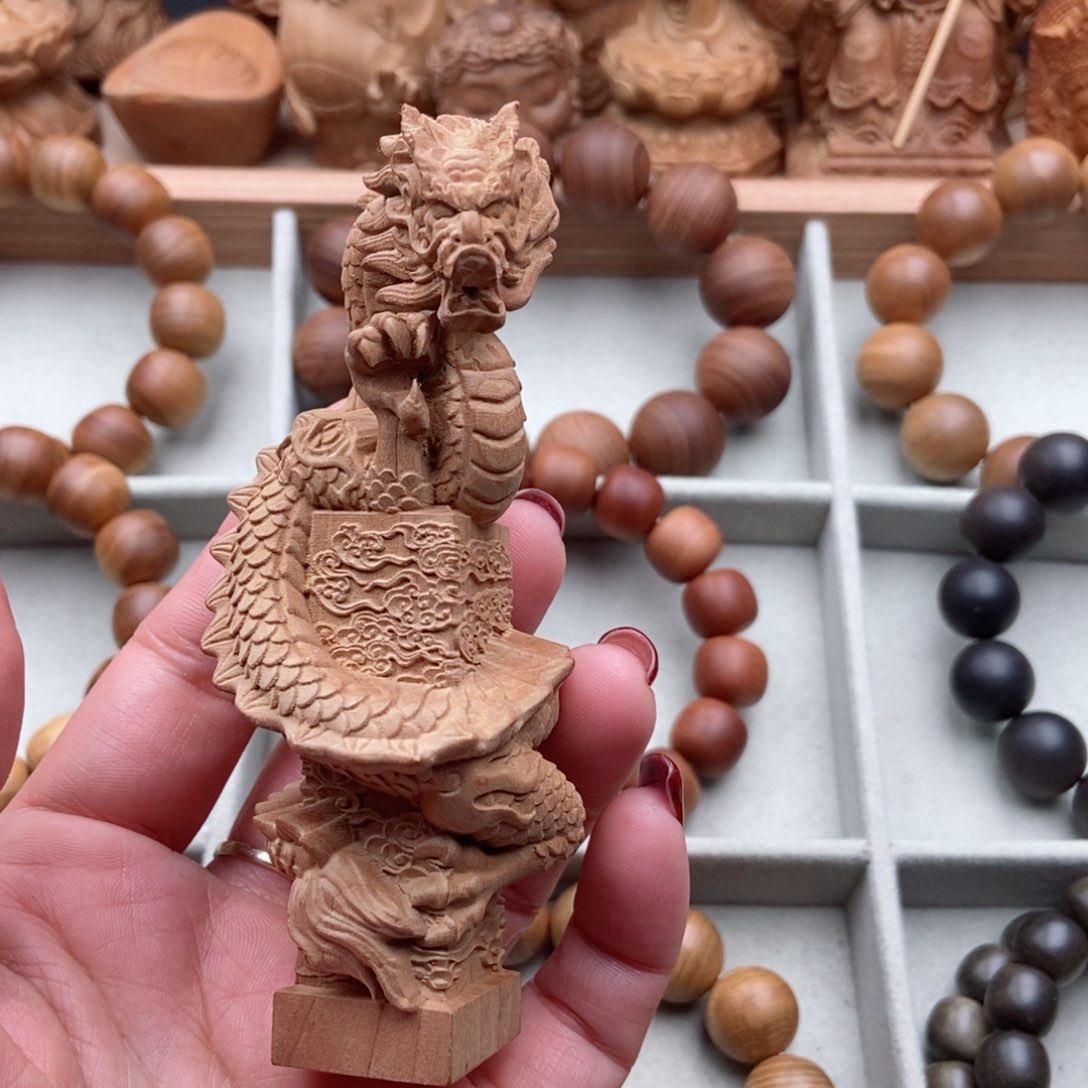 檀香木其他大*?老山檀黑肉奶香手把件