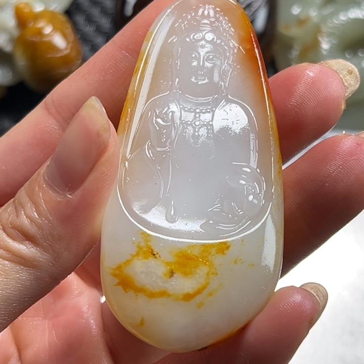 和田玉未镶嵌挂件