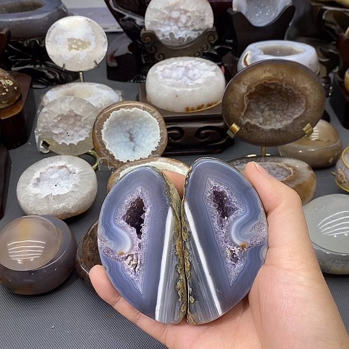 紫晶未镶嵌摆件紫晶