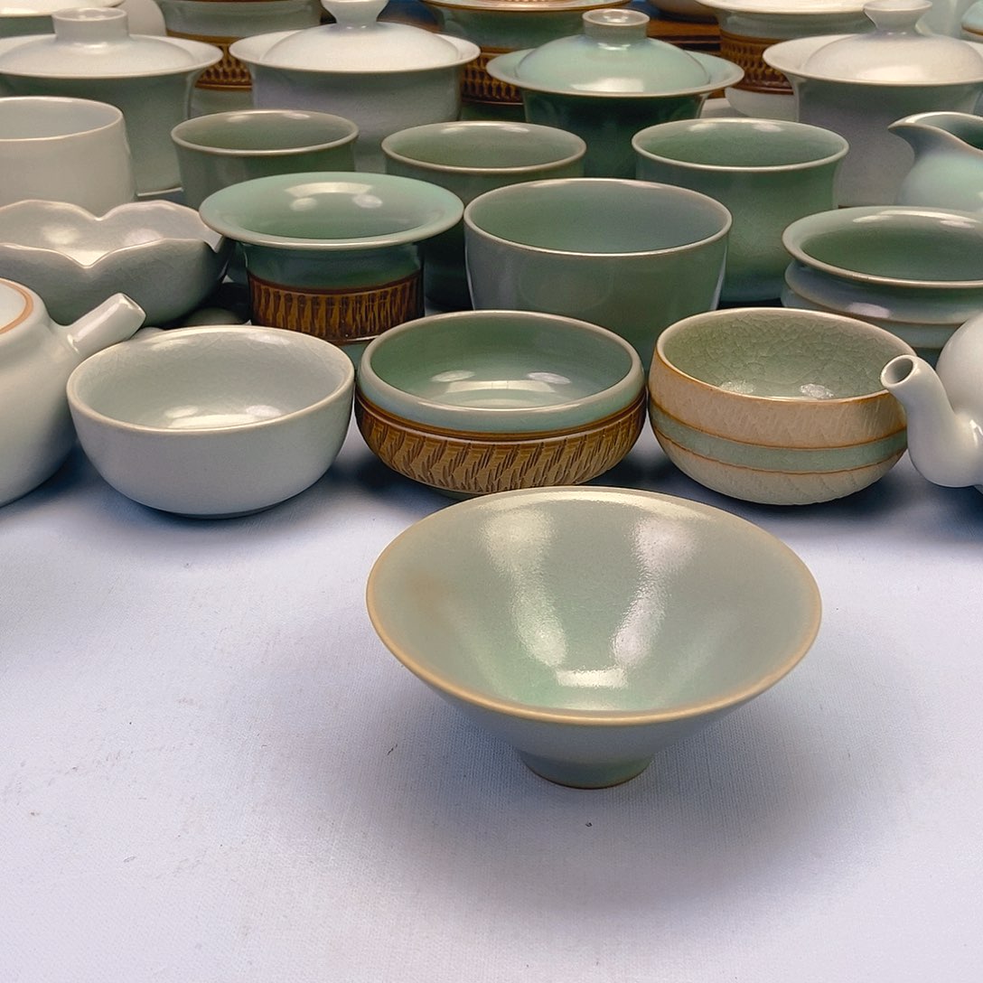 杯微瑕仿古抖笠杯原矿原釉原产地