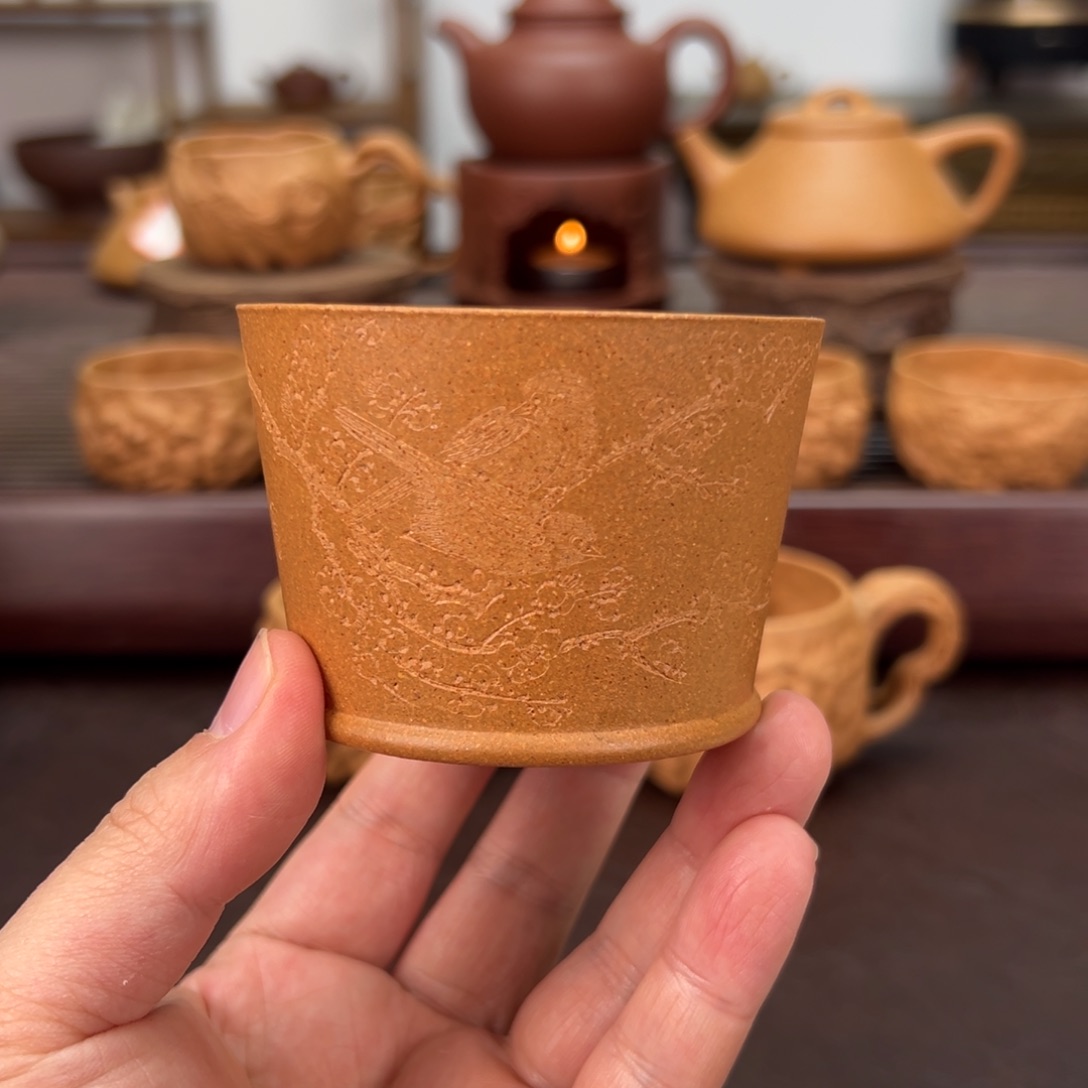 C***.紫砂茶壶黄金段主人杯