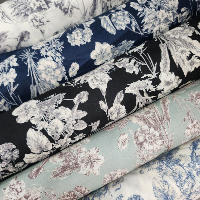 【国内现货】Hokkoh新款浪漫花海60支高支面料diy服装布料半米